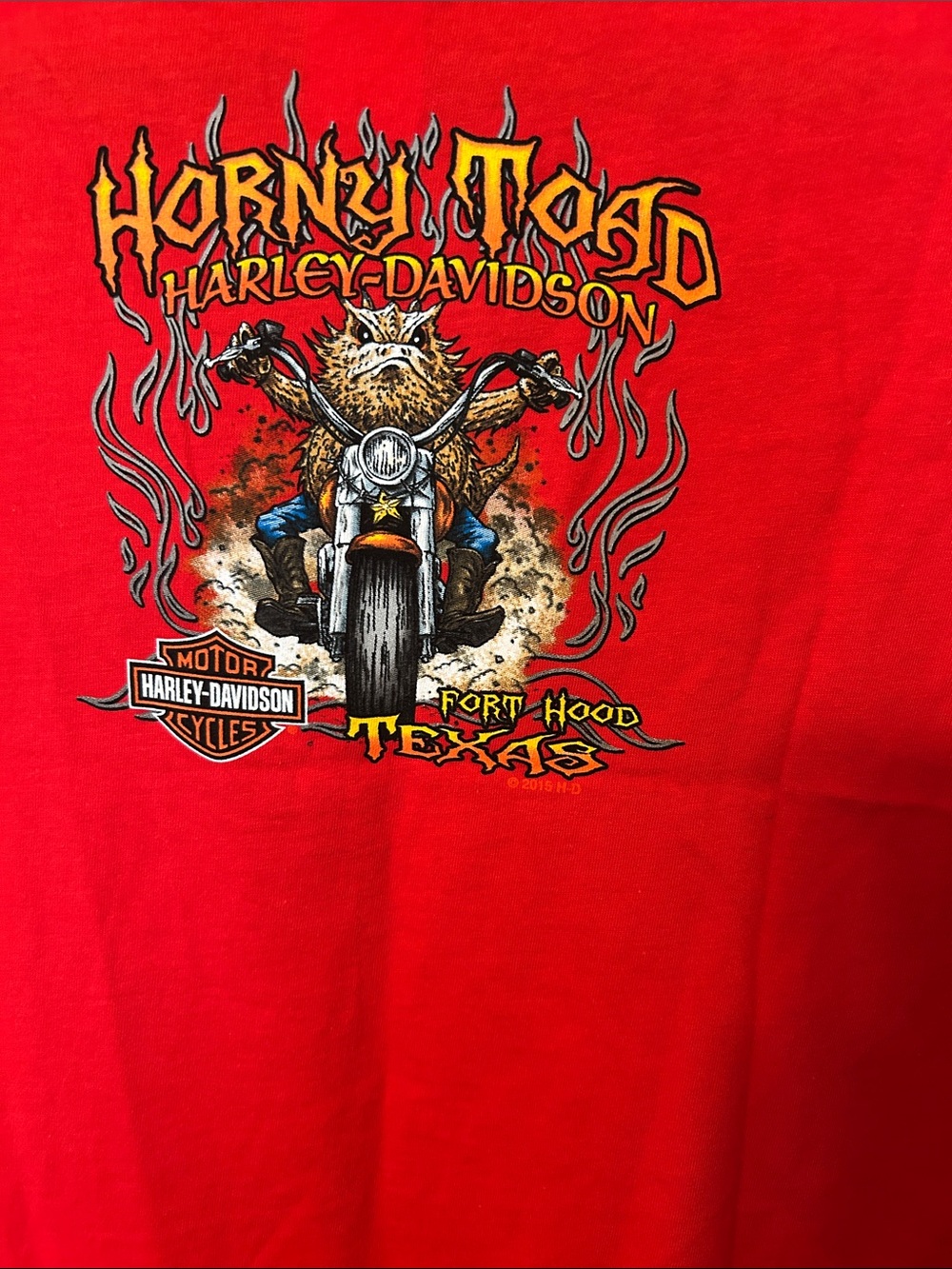 Harley-Davidson Red Girls Rhinestone Logo Tee - Picture 5 of 5